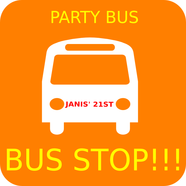 600x600 Party Bus Clip Art