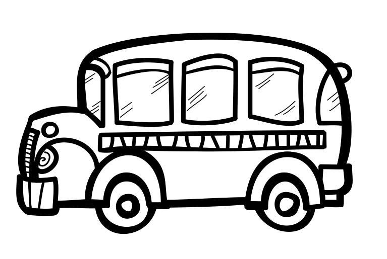 767x515 Bus Black And White School Bus Clip Art Black And White Free