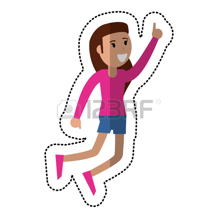 450x450 Dancing Girl Party Celebrate Vector Illustration Royalty Free