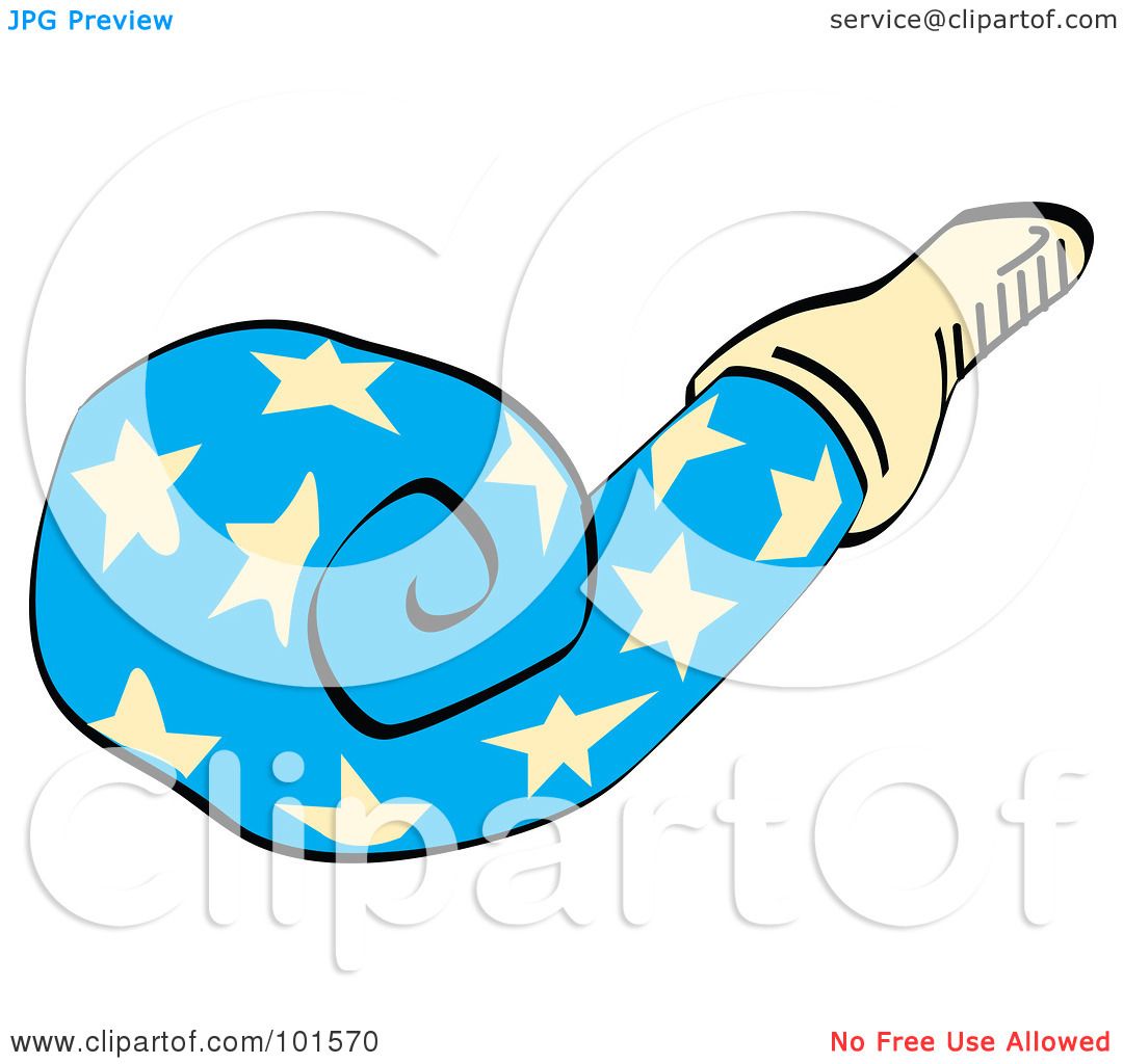 1080x1024 Royalty Free (Rf) Clipart Illustration Of A Blue Party Favor Noise
