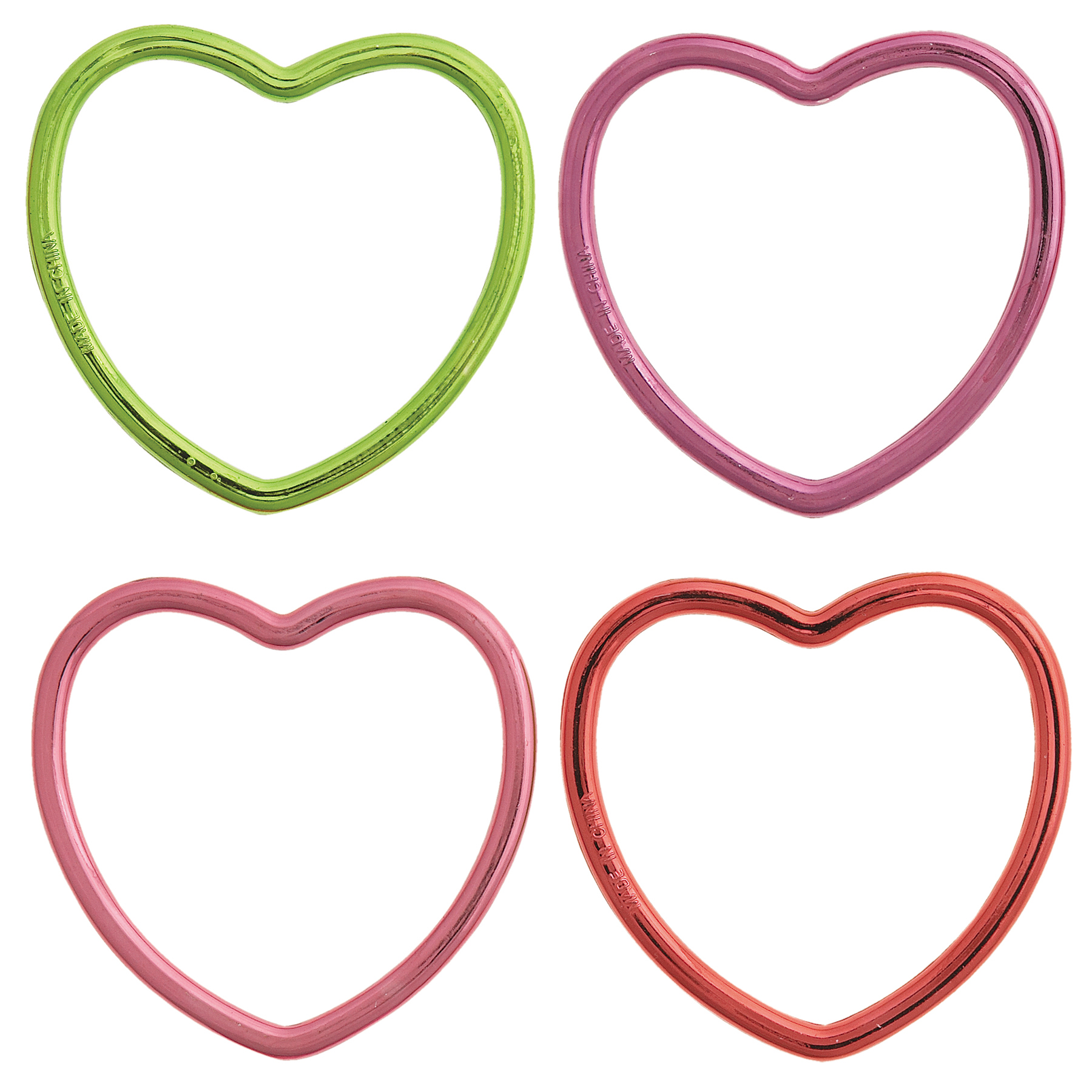 1800x1800 Plastic Metallic Heart Bracelet Favors Girl Birthday Party Favors