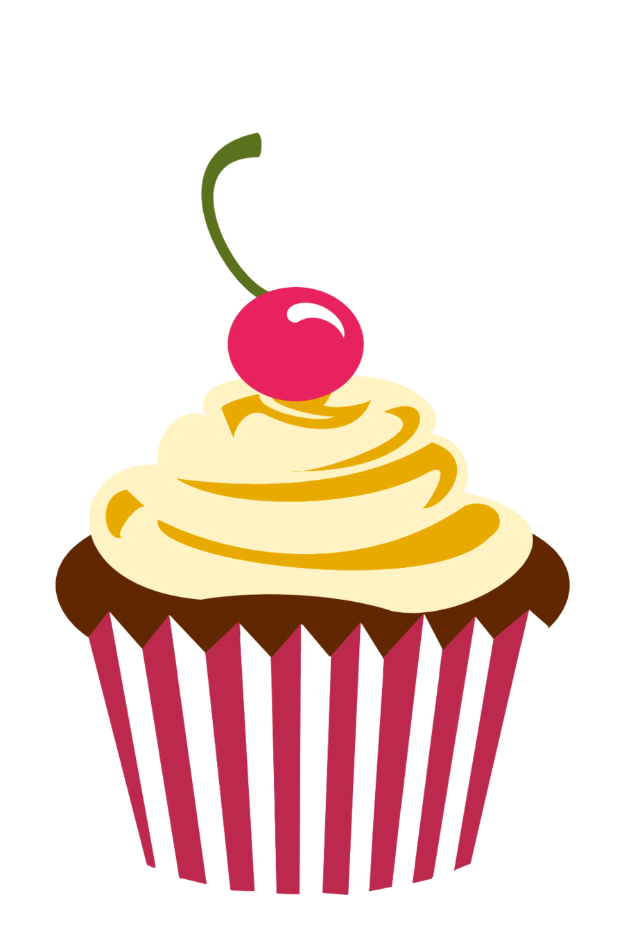 900x1350 Vanilla Cupcake Clipart Party Food