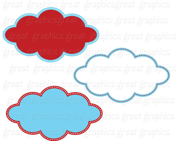 570x456 Red And Blue Frame Kids Birthday Party Digital Frame Clipart