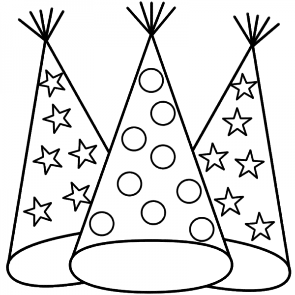 Party Hat Clipart Black And White | Free download on ClipArtMag