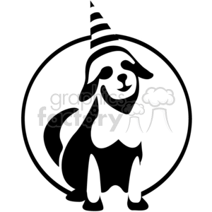 300x300 Royalty Free Dog Wearing A Birthday Hat 374771 Vector Clip Art