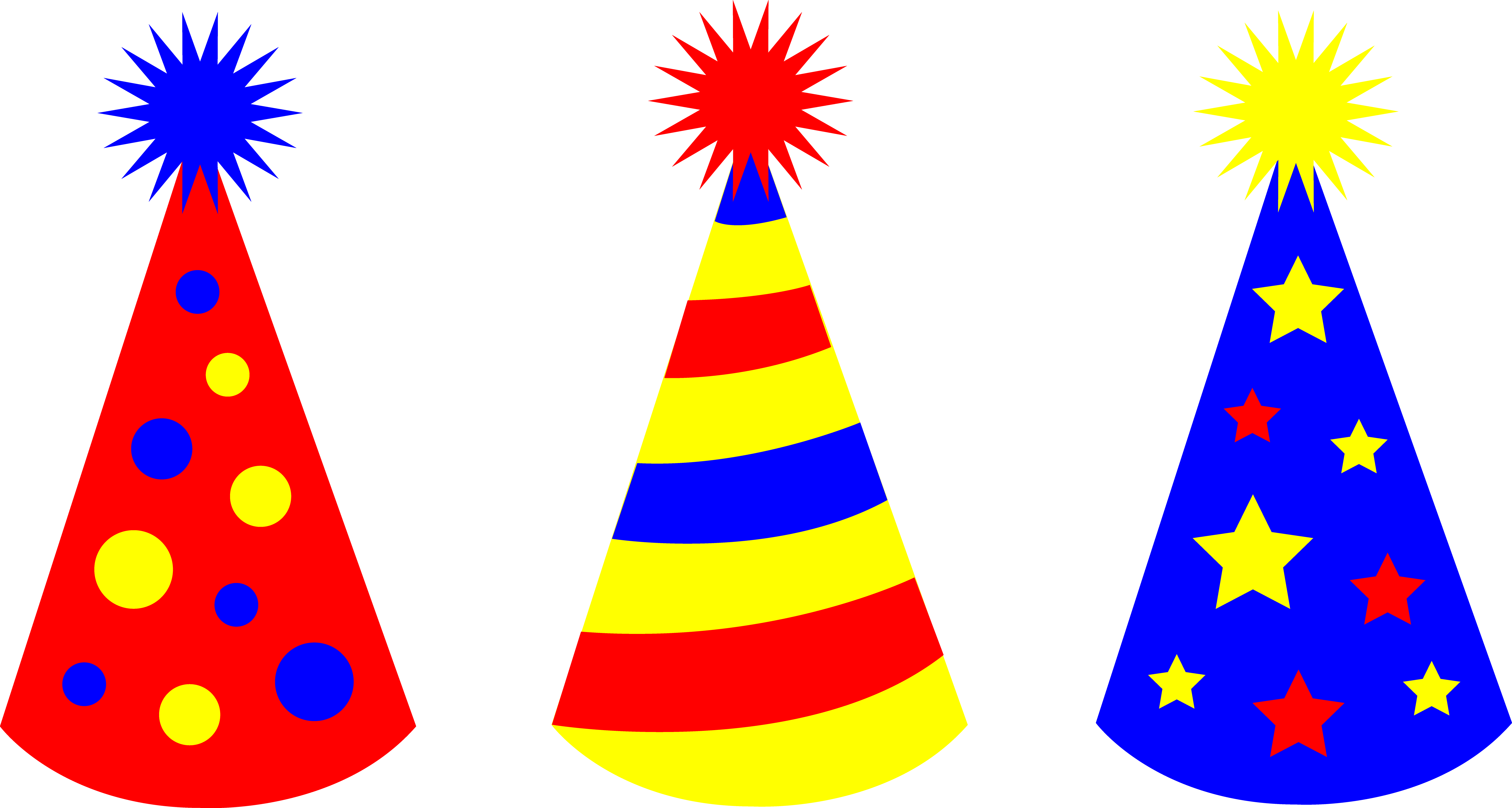 6500x3476 Hat Clipart Happy Birthday