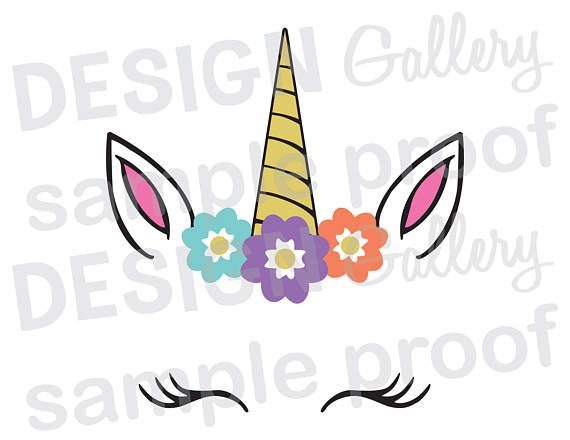 570x440 Unicorn Face Svg Dxf Png Jpg Cut Files Birthday Party Believe