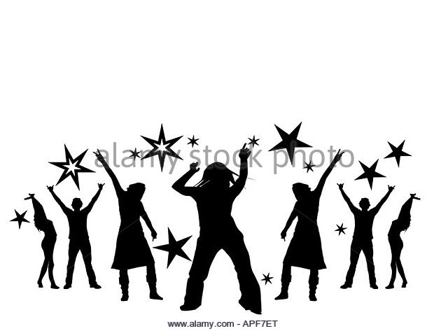 640x473 Music Dance Party Background Dancing Black And White Stock Photos