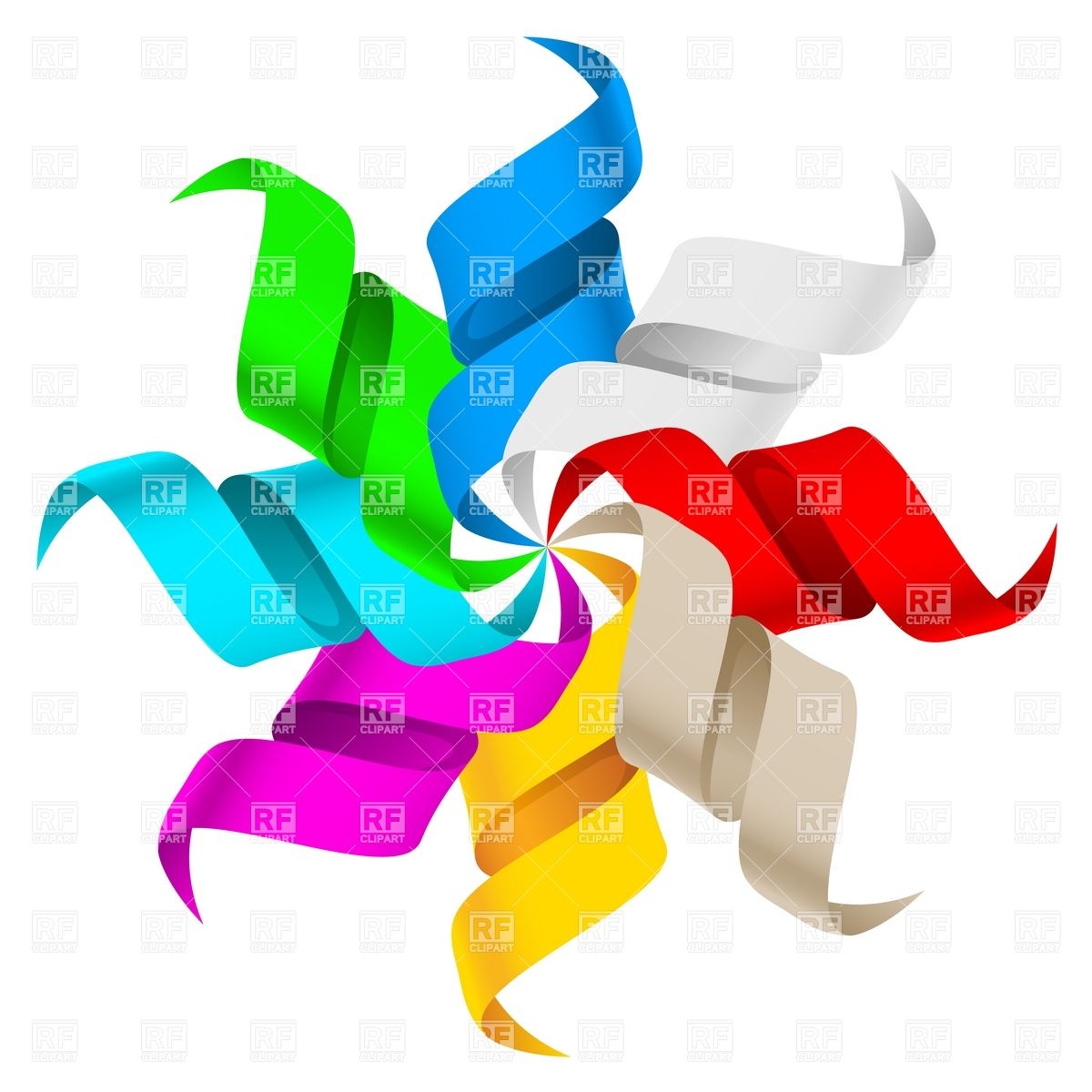 1200x1200 Party Streamers And Confetti Royalty Free Vector Clip Art Image