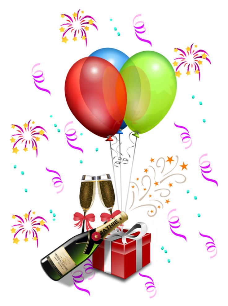 736x989 Birthday Party Decorations Clipart