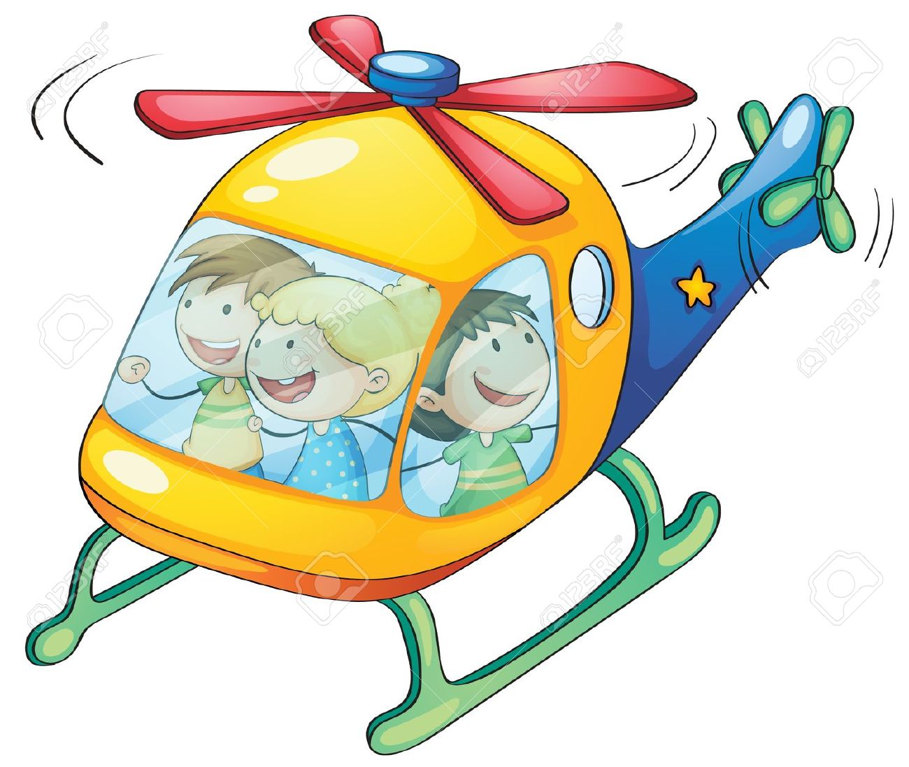 1300x1097 Passenger Plane Illustration Of A Kids In A Helicopter