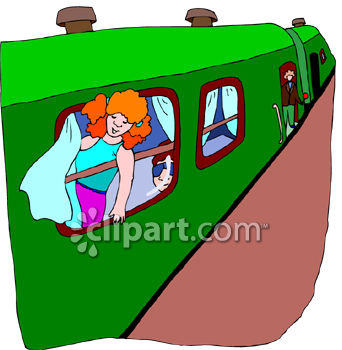 342x350 Young Red Haired Girl Going On A Trip On A Passenger Train