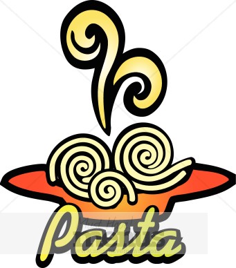 341x388 Steaming Pasta Word Art Food Word Art