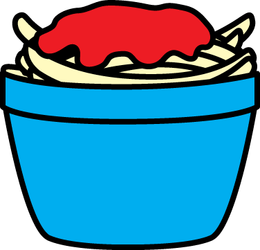 376x361 Bowl Of Spaghetti With Sauce Clip Art