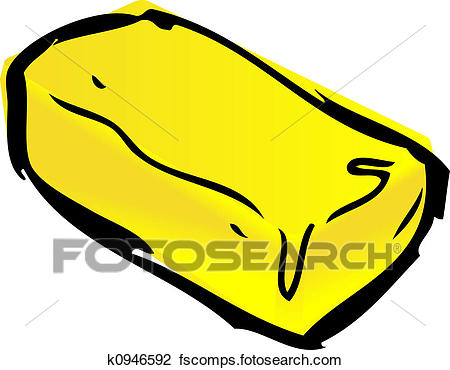 450x370 Clip Art Of Pat Of Butter K0946592