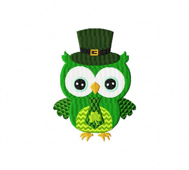 622x558 St Patrick's Day Owl Clip Art