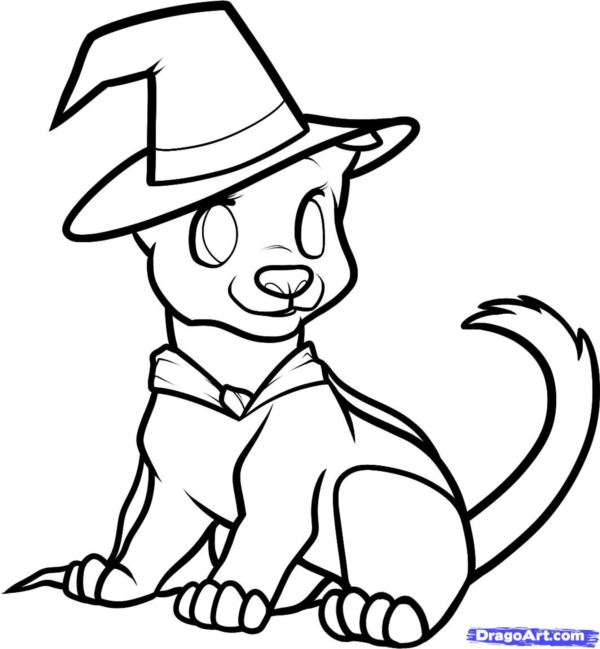 600x649 40 Simple Dog Drawing To Follow And Practice