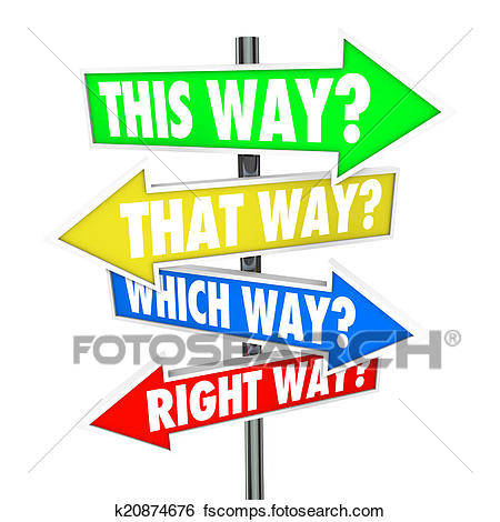 450x470 Stock Illustration Of This Way That Which Is Right Path Choice