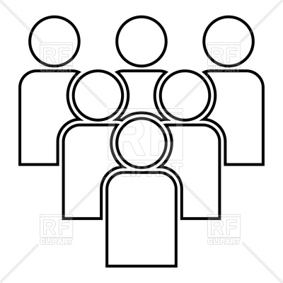 400x400 Working Together Team Concept Black Color Path Icon Royalty Free