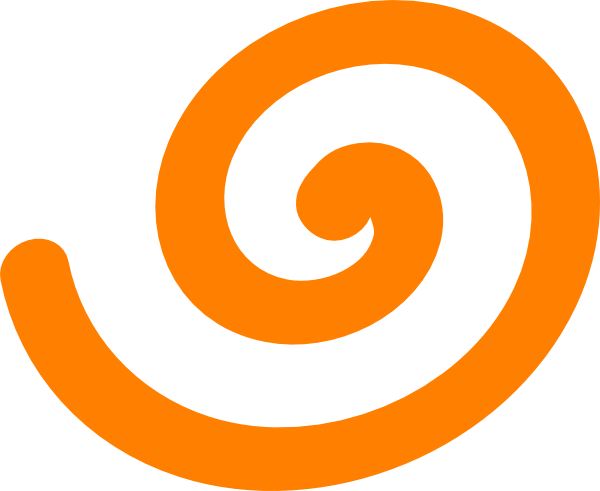 600x491 Orange Spiral Clip Art