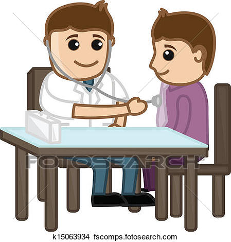 449x470 Clipart Of Doctor Check Up Patient K15063934