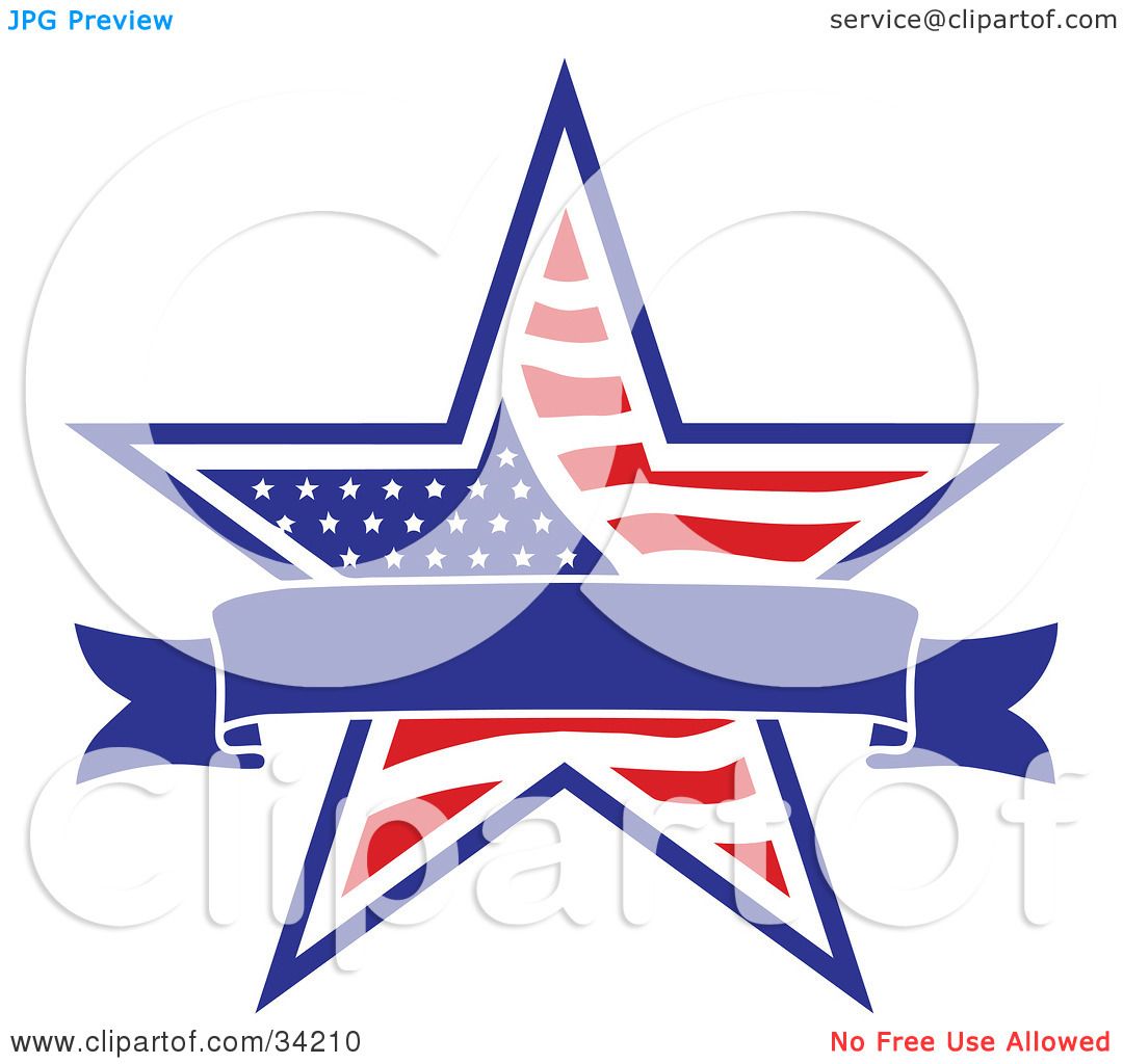 1080x1024 Clipart Illustration Of A Patriotic American Star With A Dark Blue