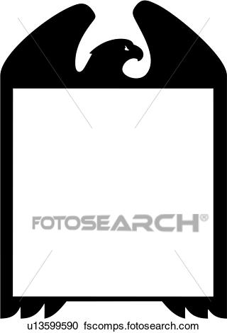 320x470 Clipart Of , Bird, Border, Eagle, Fancy, Frame, Holiday, Patriotic