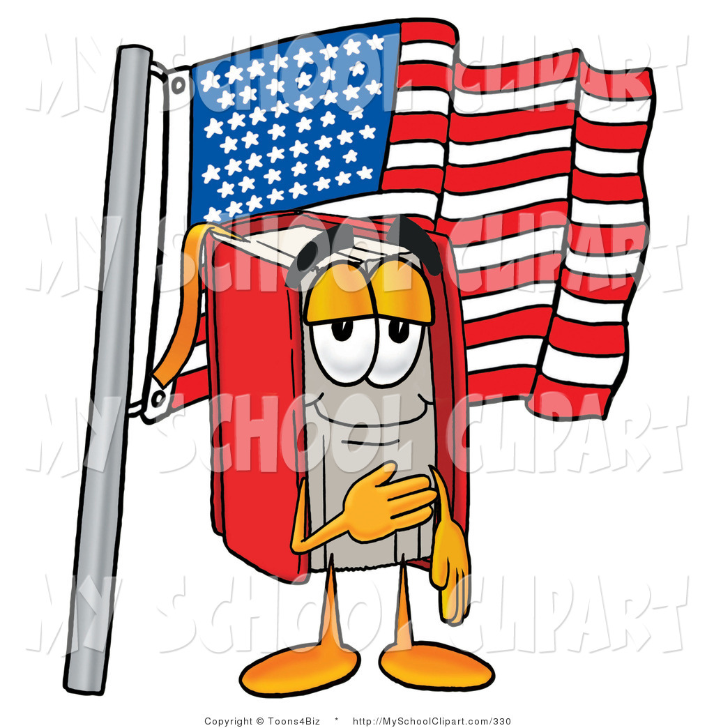 1024x1044 Clip Art Of A Patriotic Red Book Mascot Cartoon Character Pledging
