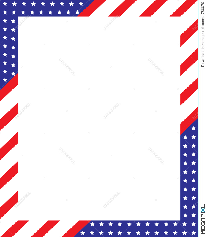 697x800 Patriotic Border Frame Illustration 41788870