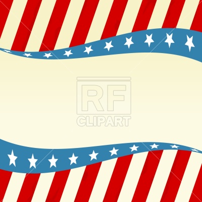 400x400 Patriotic Wave With Stars And Red White Blue Royalty Free Vector
