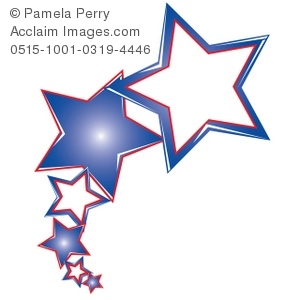300x300 Art Illustration Of Patriotic Shooting Stars Logo Element