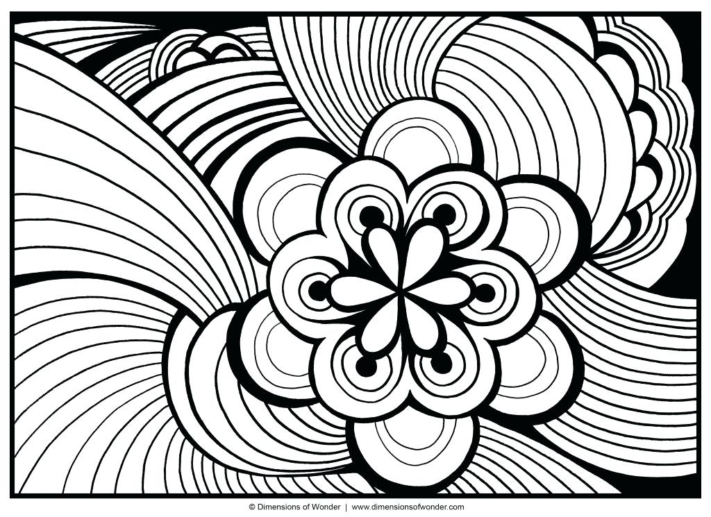 1024x745 Free Abstract Pattern Coloring Page Detailed Psychedelic Art By
