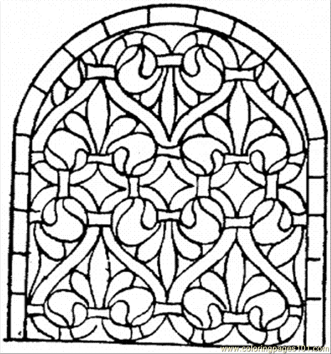 650x697 Pattern For The Window Coloring Page