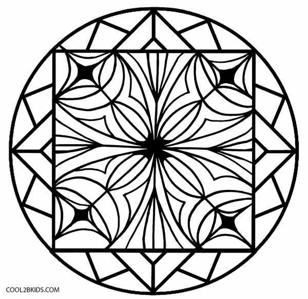 600x581 Printable Kaleidoscope Coloring Pages For Kids Cool2bkids