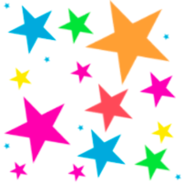 600x600 Colorful Stars Pattern Free Images