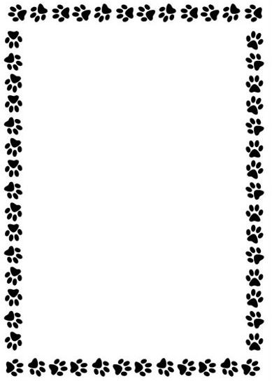 389x544 Paw Print Paw Border Clipart 4