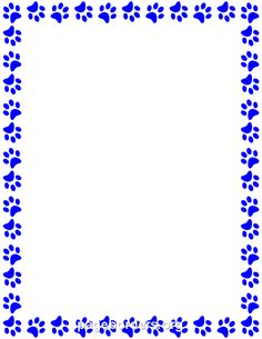 236x305 Paw Prints Border Borders Amp Graphics Blue
