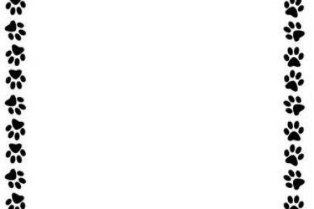 450x300 Tiger Paw Print Border Clip Art Best Draw Free Paw Prints Clip