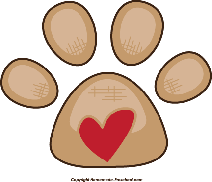 432x372 Free Paw Prints Clipart