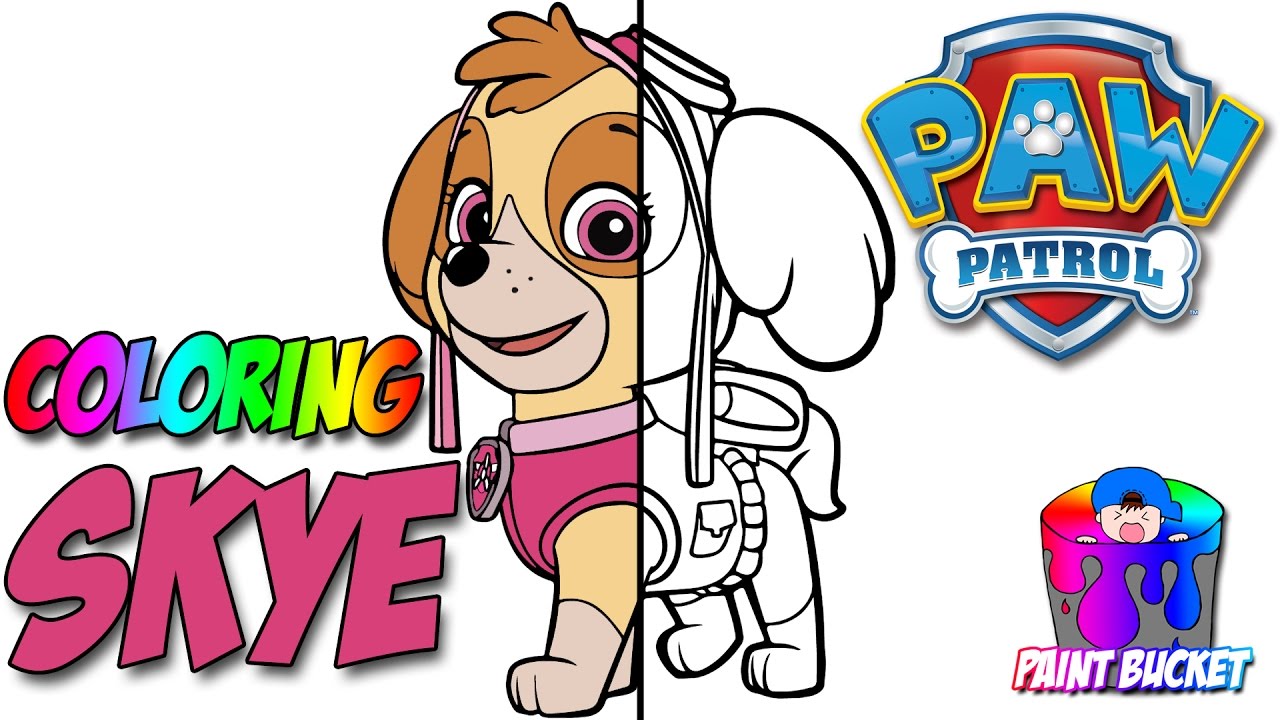 1280x720 Coloring Paw Patrol's Skye