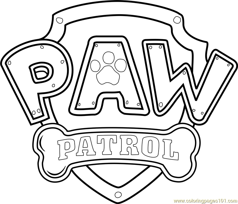 800x688 Paw Patrol Logo Coloring Page