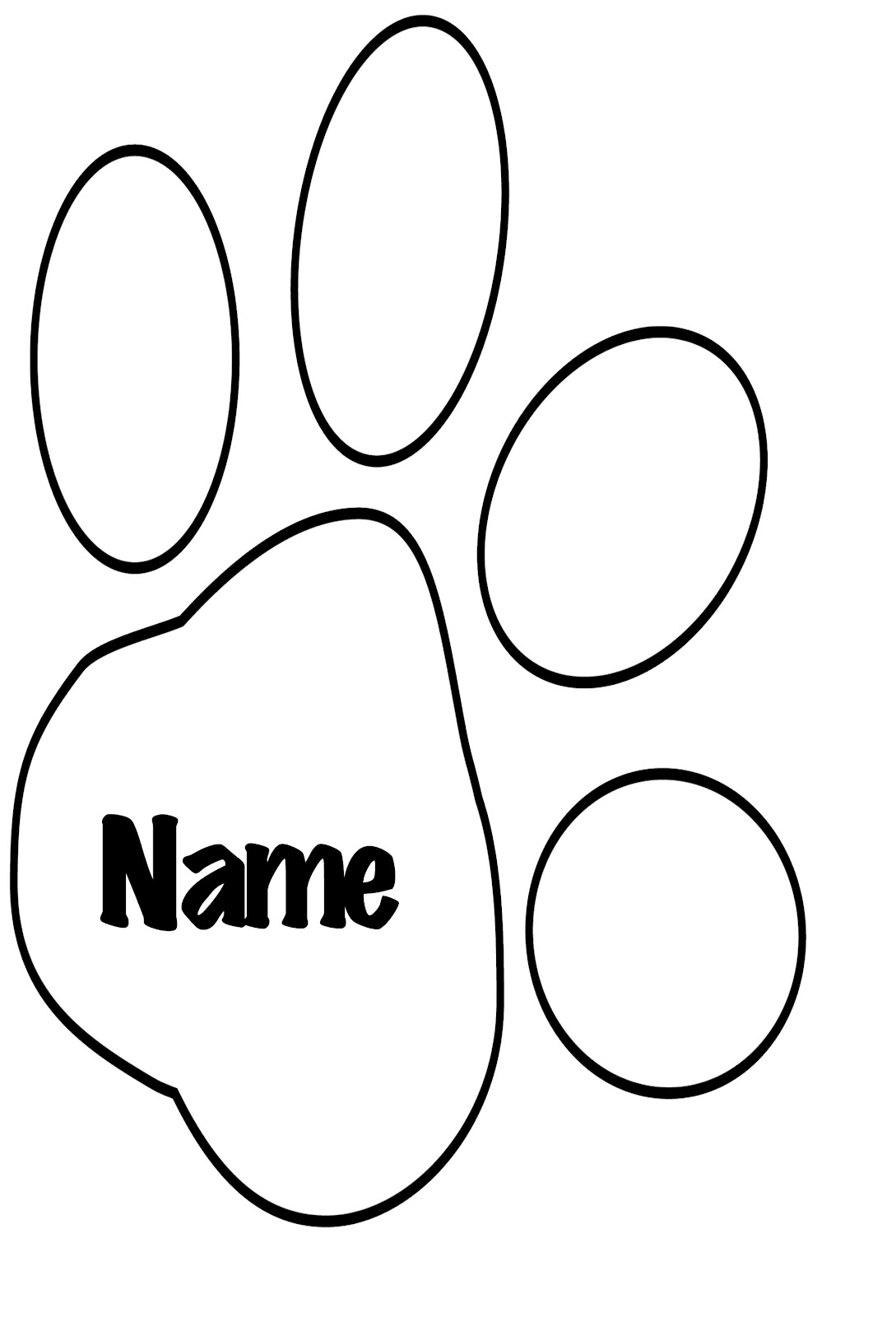 1089x1600 Free Printable Paw Print Clipart