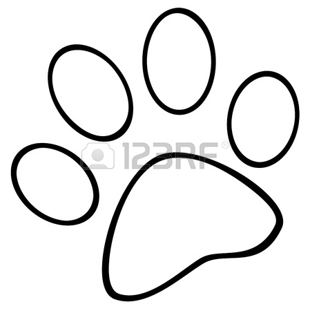 449x450 Cute Dog Or Cat Paw Print, On White Background Royalty Free