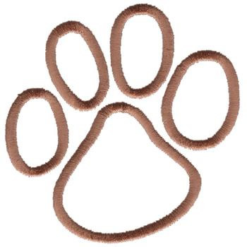 350x350 Paw Print Outline Embroidery Design Annthegran