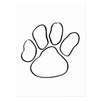 324x324 Paw Print Tracks Postcards Zazzle
