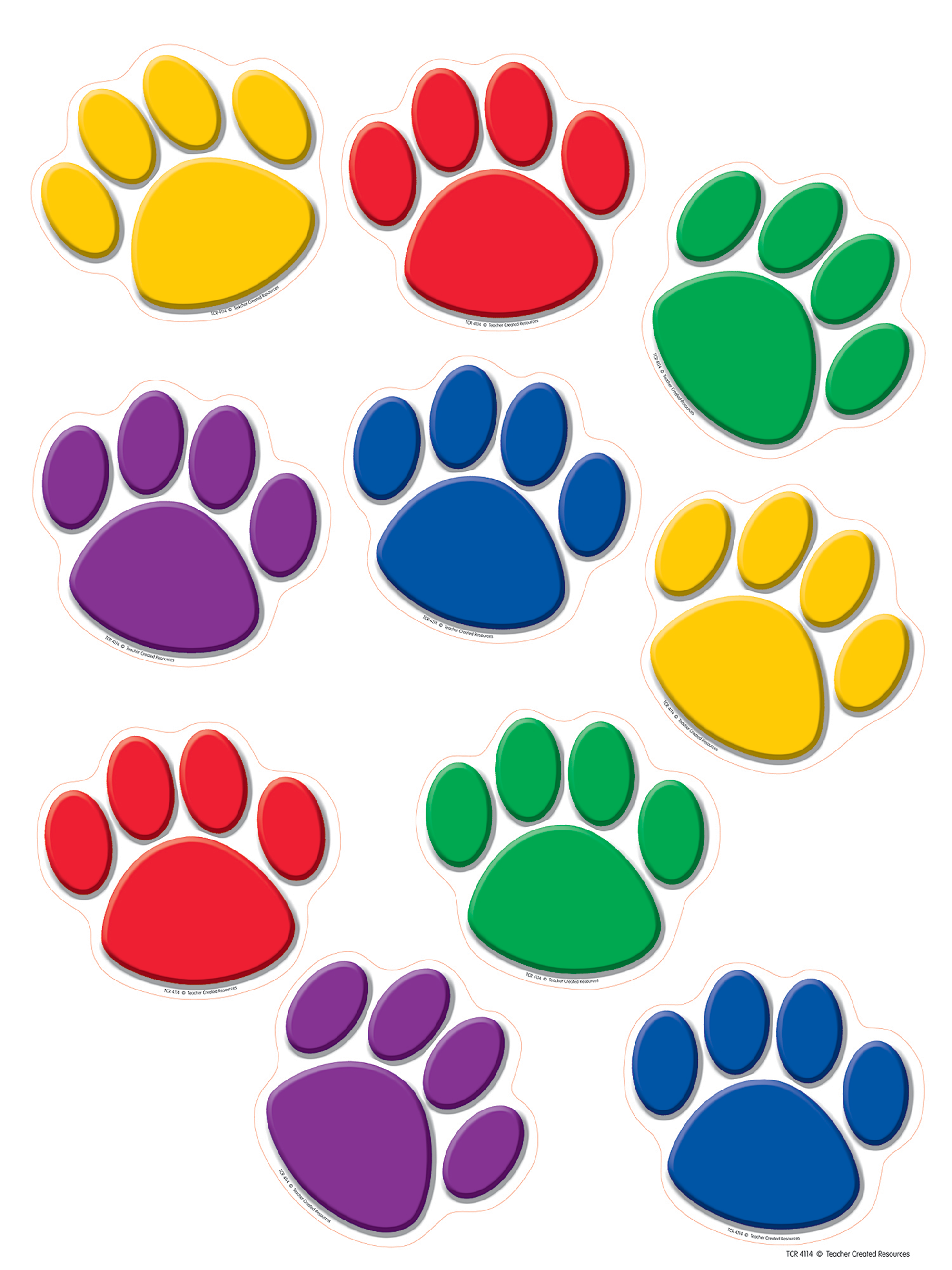 2000x2667 Colorful Paw Prints Accents