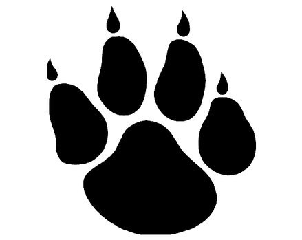 439x349 Lion Cub Paw Print Clipart