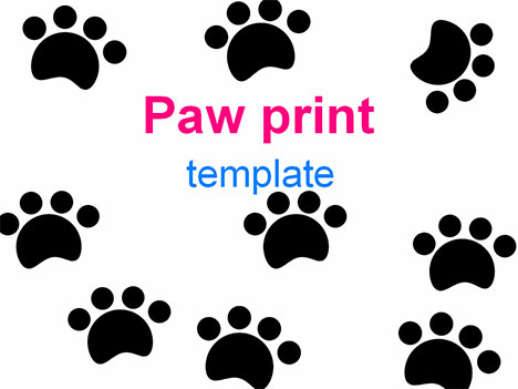 468x351 Paw Prints Template