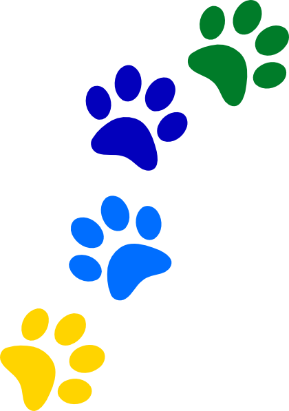 420x597 Rainbow Paws Clip Art