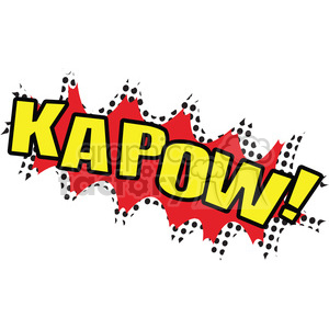 300x300 Royalty Free Kapow Onomatopoeia Clip Art Vector Images 390050